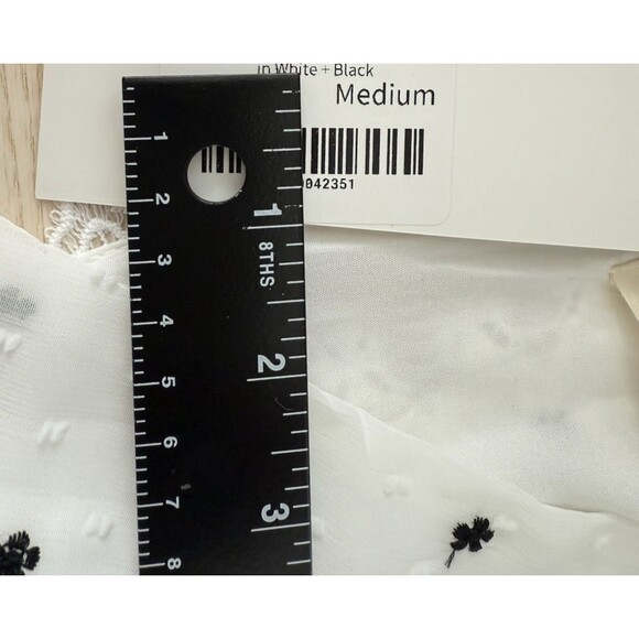 Just Me White and Black Tiered boho chic Ruffled maxi Sundress romantic size M - Picture 15 of 16